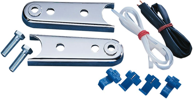 Rear Turn Signal Relocation Kits Chrome For Harley Davidson FXST 1340 1985-1999