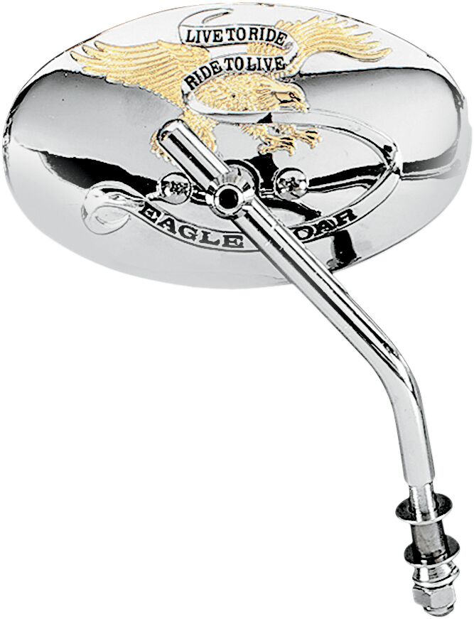 Live To Ride Custom Mirrors Chrome / Gold - 6 Inch