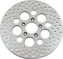 Polished Stainless Steel Drilled Front Brake Rotor Polished / Silver - 11.5 Inch