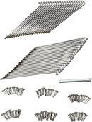 Spoke Set Front 7.75 Inch Steel / Chrome For 18 Inch Wide-Glide Hub And Drop-Center Rim