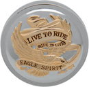 Gas Cap Live-To-Ride 3 Inch Vented Chrome / Gold