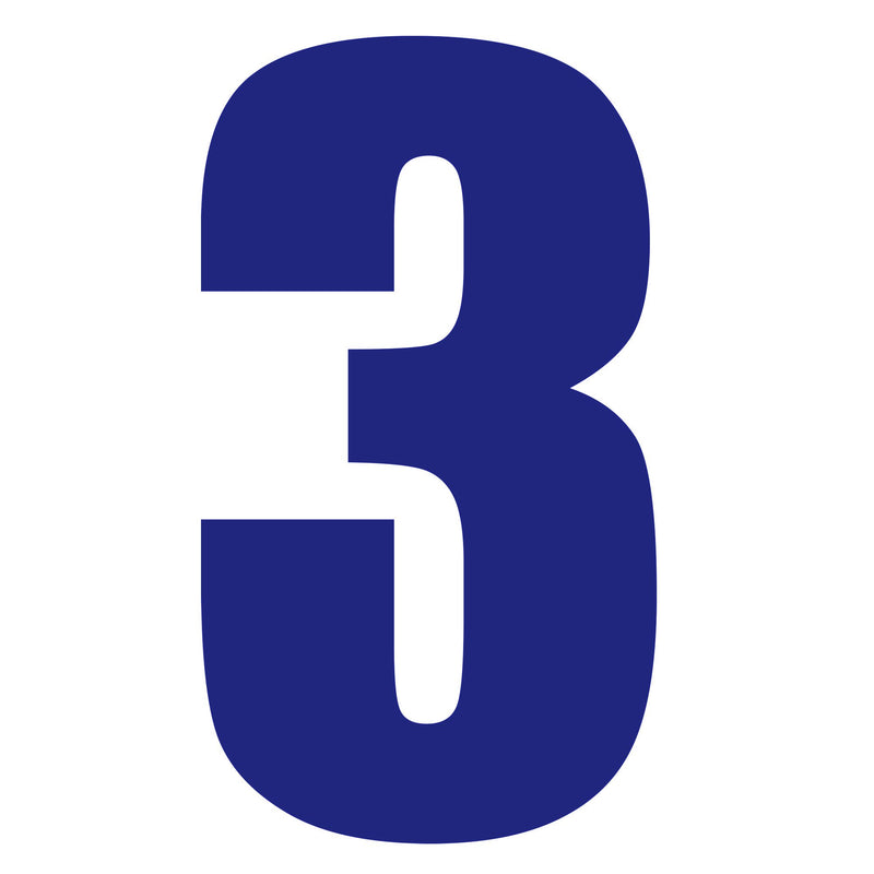 Race Numbers Decal Blue -