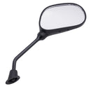 Universal Mirror Set Black Rectangle 10 MM Standard Thread - Pair -