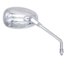 Universal Mirror Set Chrome Tear Drop 10 MM RHS Reverse Thread - Pair