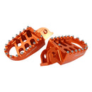 MX Forged Wide Platform Footpegs For KTM Orange