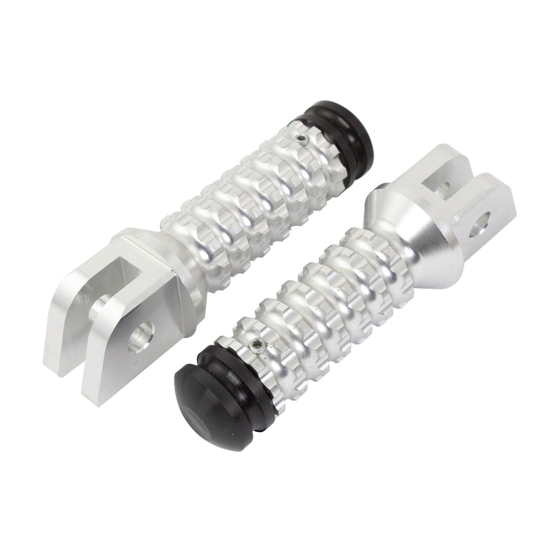 Aluminium Footpegs Pair With Slider For Yamaha Front Silver YA11F