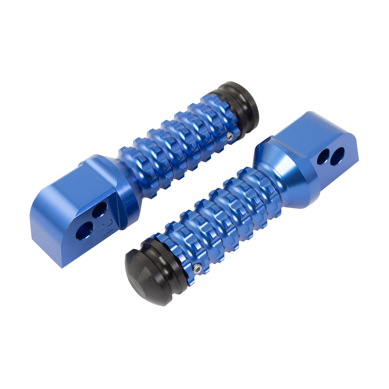 Aluminium Footpegs Pair With Slider For Yamaha Rear Blue YA12R