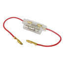 Card Of 10 Piggy Back Style Plastic In-Line Fuse Holders With Spare Fuse