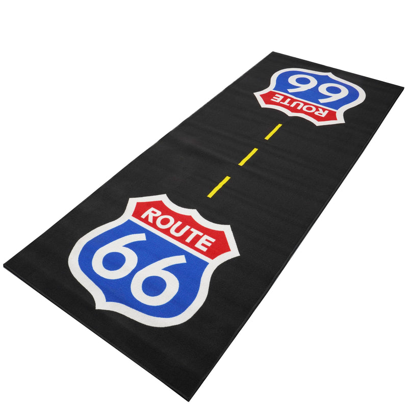 Custom Garage Mat 'Route 66' Black