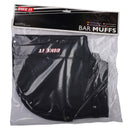Bar Muffs Black Polyester Fleece Lining