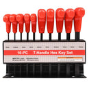 T-Handle Hexagon Key Sets With Rack - 10 Pieces