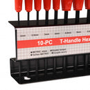 T-Handle Hexagon Key Sets With Rack - 10 Pieces