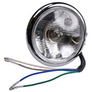 Universal Bates-Style Chrome Headlight 4 1/2 Inch Bottom Mount E-Marked Right Dip