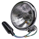 Universal Bates-Style Chrome Headlight 5 3/4 Inch Bottom Mount Left Dip