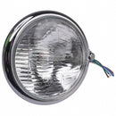 Universal Bates-Style Chrome Headlight 5 3/4 Inch Bottom Mount E-Marked Right Dip