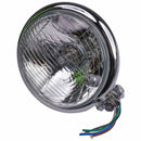 Universal Bates-Style Chrome Headlight 5 3/4 Inch Bottom Mount E-Marked Right Dip