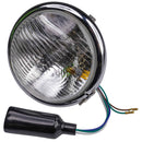 Universal Bates-Style Chrome Headlight 5 3/4 Inch Side Mount Left Dip