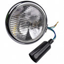 Universal Bates-Style Chrome Headlight 5 3/4 Inch Side Mount Left Dip