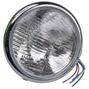 Universal Bates-Style Chrome Headlight 5 3/4 Inch Side Mount E-Marked Right Dip
