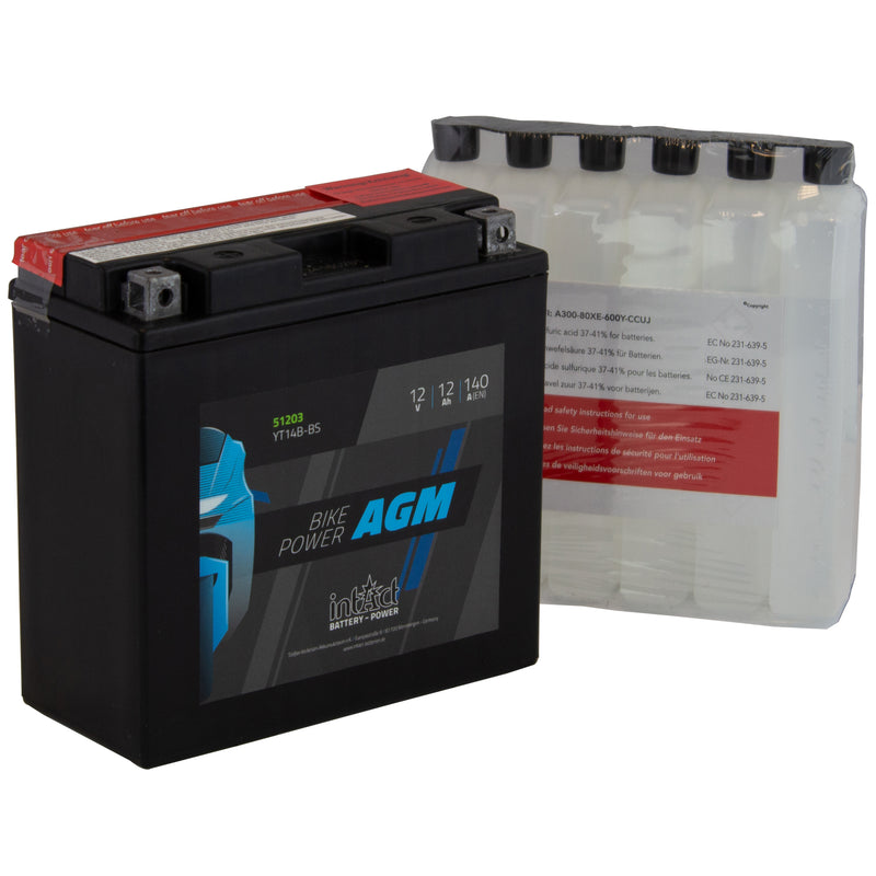 Maintenance Free AGM Bike-Power Battery YT14B-BS
