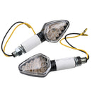 LED Diamond Indicators Long Carbon Clear Lens E-Marked