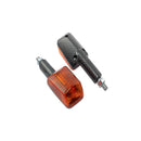Long Stem Mini Indicators With Carbon Body And Amber Lens