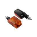 Short Stem Mini Indicators With Black Body And Amber Lens