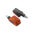 Short Stem Mini Indicators With Carbon Body And Amber Lens