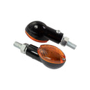 Mini Cat Eye Indicators With Black Body And Amber Lens