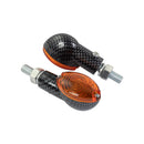 Mini Cat Eye Indicators With Carbon Body And Amber Lens