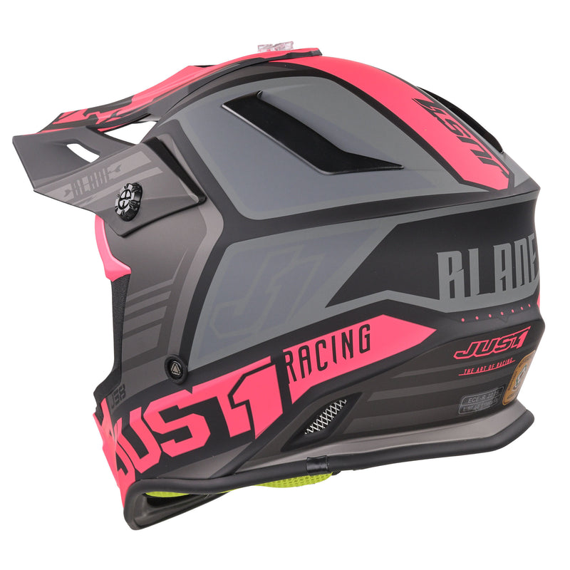 J38 MX Helmet Blade Matt Fluo Fuchsia / Black