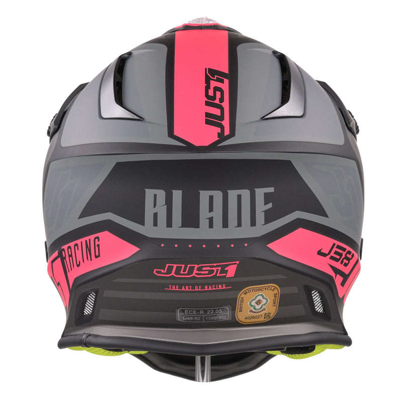 J38 MX Helmet Blade Matt Fluo Fuchsia / Black