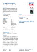 Foam Filter Cleaner Oil