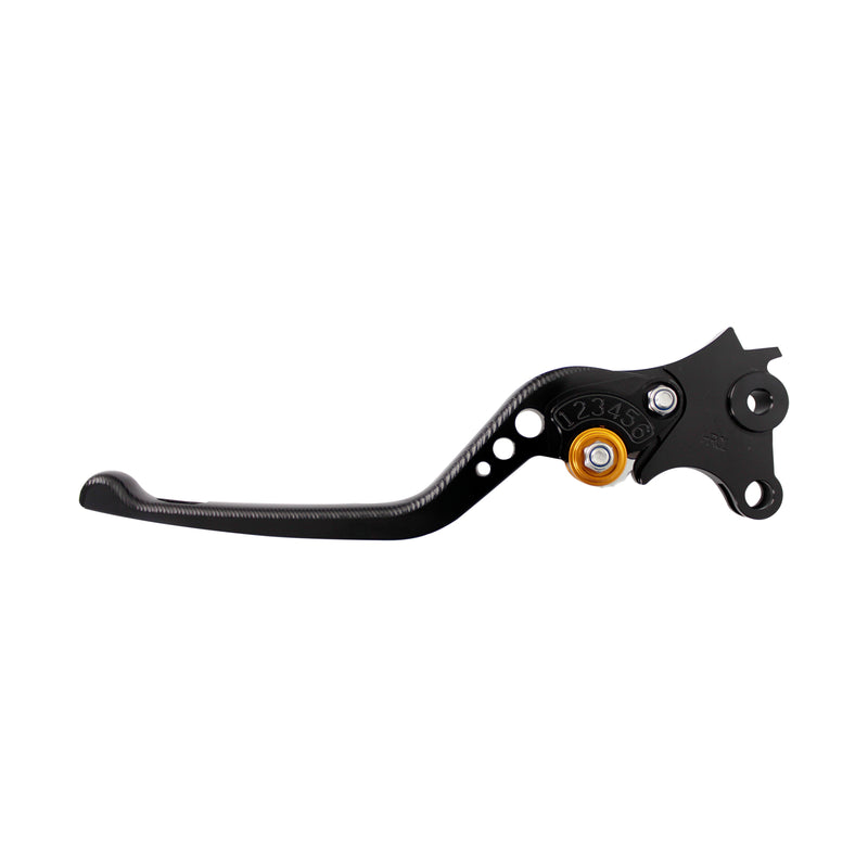 Adjustable CNC Brake Lever Long Black / Gold Adjuster -