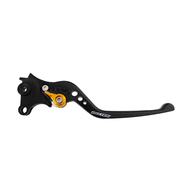 Adjustable CNC Brake Lever Long Black / Gold Adjuster -