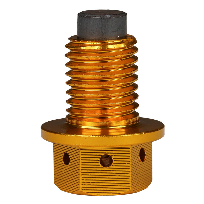 Magnetic Sump Plug Bolt With Oil Cleaning Magnet Gold - M12 x 1.5 Pitch