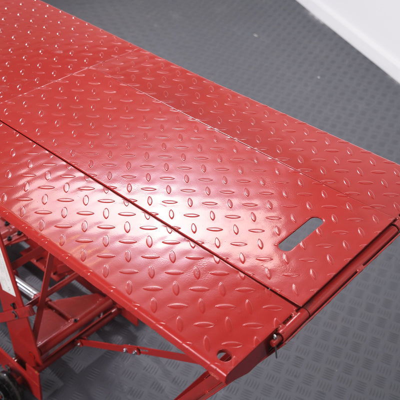 Motorcycle Hydraulic Table Lift Red