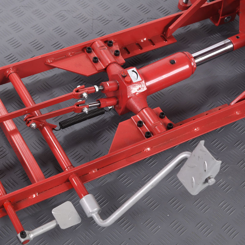 Motorcycle Hydraulic Table Lift Red