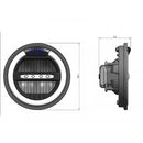 Round LED Headlight Black - 7 Inch