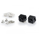 Pillion Adjustable Footpeg Adaptors Black For BMW R1200 GS 13-18