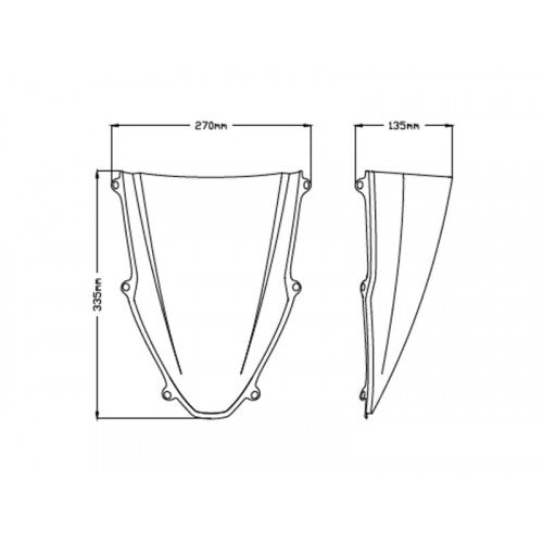 Z-Racing Screen Dark Smoke For Honda CBR1000 RR Fireblade (20-23)