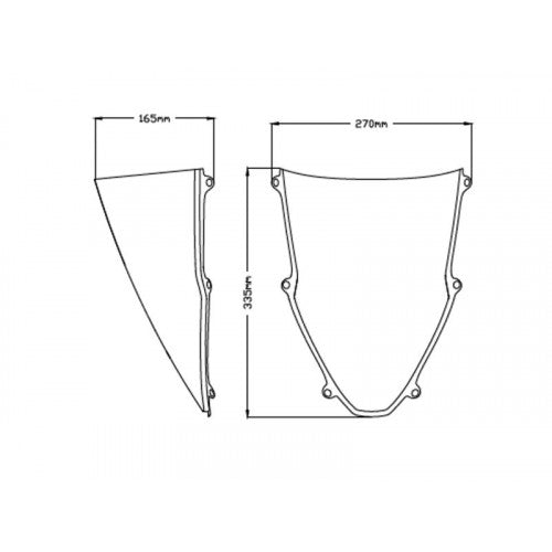 R-Racer Screen Clear For Honda CBR1000 RR Fireblade (20-23)