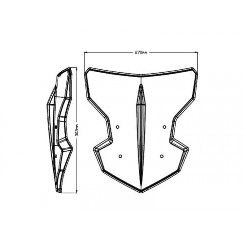 Flanker Screen Clear For Zontes (17-23)