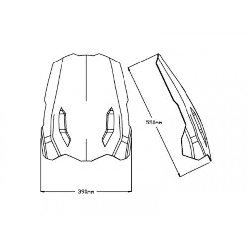 Touring Screen Light Smoke For Triumph Tiger 900 (20-22)