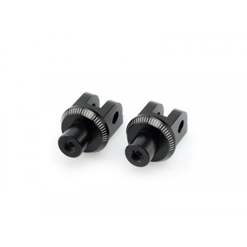 Adjustable Footpeg Adaptors Black For Suzuki V-Strom 1050 (20-23)