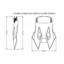 Touring Screen With Extender Light Smoke For Suzuki V-Strom 1050 (20-23)