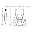 Touring Screen With Extender Light Smoke For Suzuki V-Strom 1050 (20-23)