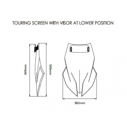 Touring Screen With Extender Light Smoke For BMW S1000 XR (20-23)