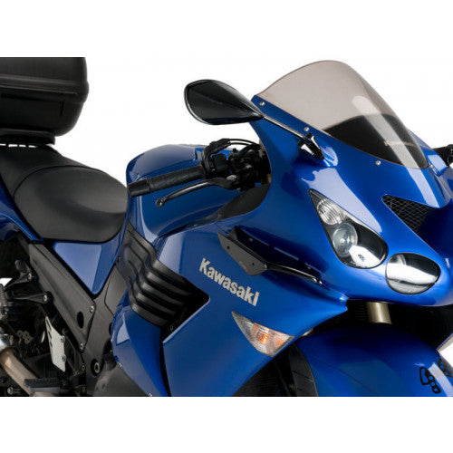 Sport Downforce Spoilers Red For Kawasaki ZZR 1400 (06-12)