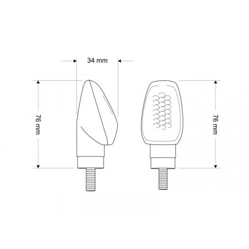 Zafiro Short Stem LED Indicators Clear